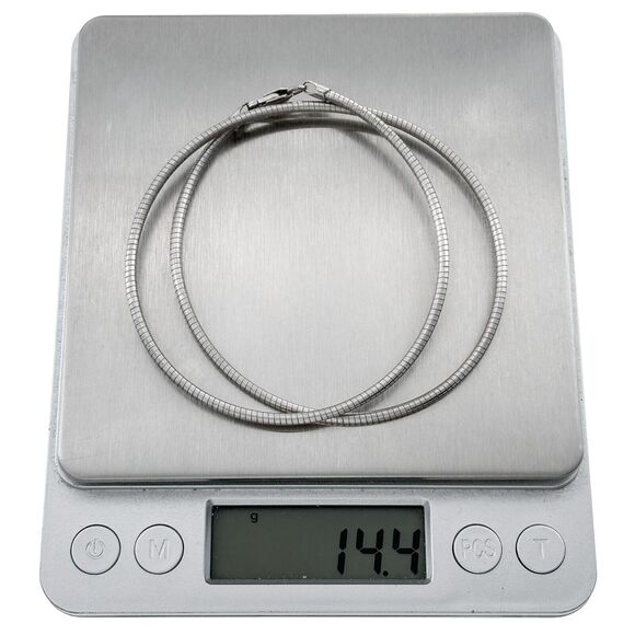 Vintage AGI Sterling Silver 925 2.2mm Snake Chain Necklace 16" - Picture 4 of 4